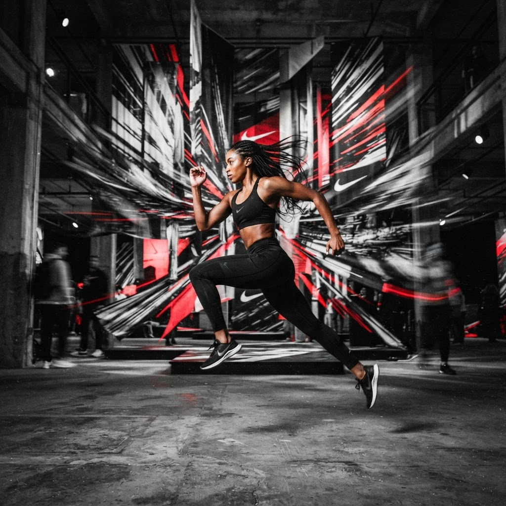 Peça visual do projeto Nike — Ativação de Varejo